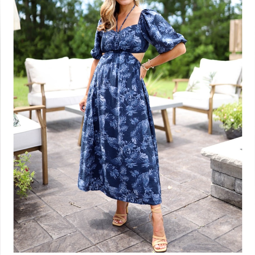 NWT Banana Republic Cutout Maxi Dress Beachy